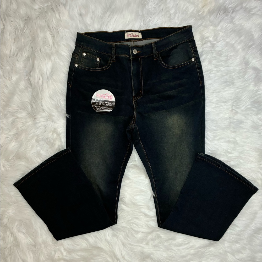Women’s Plus Blue Faded Flare Leg Jeans